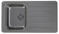 Monarch LINE 20 ANTRACYT 86x50 zlew wpuszczany zodpływem zatyczkowym fi 114 z syfonem