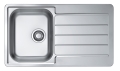 LINE MAX 20 SATYNA zlewozmywak stalowy 860 x 500 mm z syfon pop-up