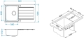 LINE MAX 20 SATYNA zlewozmywak stalowy 860 x 500 mm z syfon pop-up