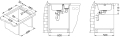 LINE MAXIM 50 SAT FS 615x500 1 1/2 zlew wpuszczany i na równi z blatem z syfonem pop up