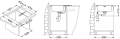 LINE MAXIM 60 SAT 615x500 1 k. zlew wpuszczany z syfonem pop up