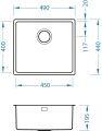 KOMBINO 40 FS Satyna komora wpuszczana