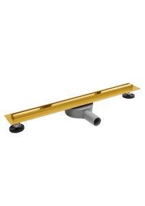 Stylowy odpływ liniowy Slim&Low ProLine 800 mm, złote lustro