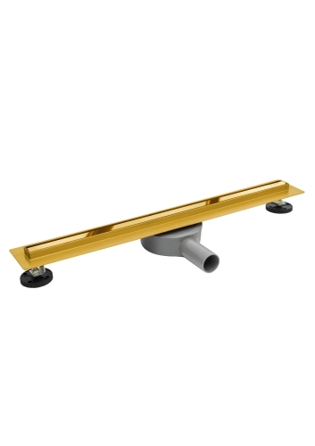 Stylowy odpływ liniowy Slim&Low ProLine 800 mm, złote lustro
