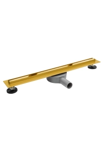 Luksusowy odpływ liniowy Slim&Low ProLine 600 mm, złote lustro