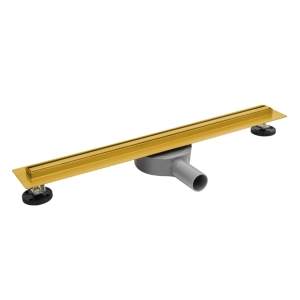Elegancki odpływ liniowy Slim&Low ProLine 800 mm, złoty