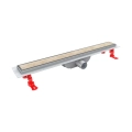 Odpływ liniowy Alfa Linear 700 mm z dwustronnym rusztem, inox