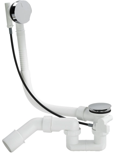 Automatyczny syfon wannowy Viega Simplex 50 mm – chromowany