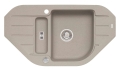 NIAGARA 60 kol. 02 pebble (90x50) Granital+ zlew narożny 1,5kom. z syfonem POP-UP