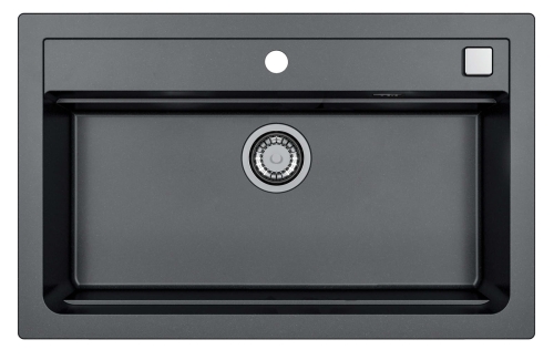 ATROX 40 kol. 91 CZARNY zlew Granital (790 x 500) 1 kom. z syfonem POP-UP 3 1/2"