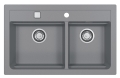 ATROX 50 kol. 81 Beton zlew Granital 2 kom. z syfonem POP-UP 3 1/2"