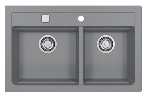 ATROX 50 kol. 81 Beton zlew Granital 2 kom. z syfonem POP-UP 3 1/2"