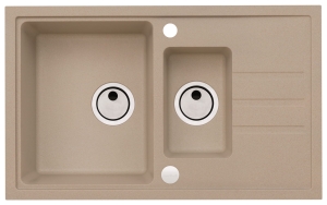 Intermezzo 70 beż 55 (78x48) z syfonem manualnym