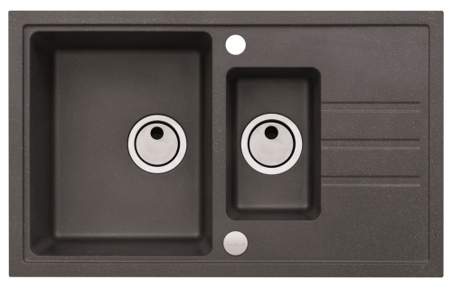 Intermezzo 70 czarny 91 (78x48) z syfonem manualnym