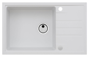 Intermezzo 130 biały 11 (78x48) z syfonem manualnym