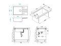 Intermezzo 130 biały 11 (78x48) z syfonem manualnym