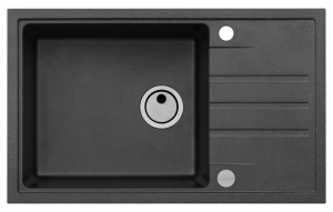 Intermezzo 130 czarny 91 (78x48) z syfonem manualnym