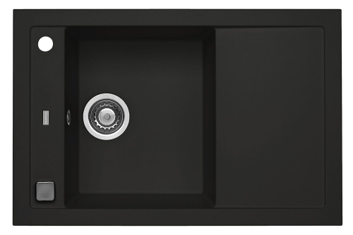 FORMIC 30 kol. deep black (76x50) zlew Granital z syfonem POP-UP
