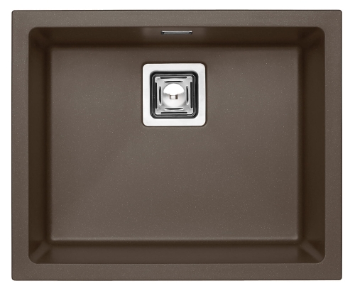 QUADRIX 50 kol. 03 chocolate (56x46) Zlew Granital+ z syfonem POP-UP