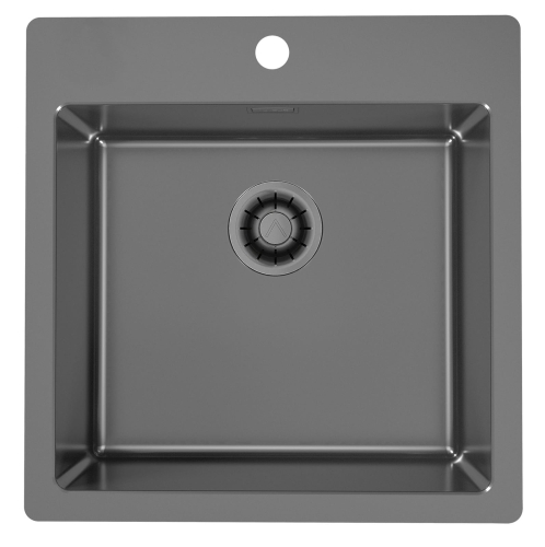 Monarch PURE 30 ANTRACYT QC zlewozmywak stalowy 515 x525mm Odpływ Quick Close