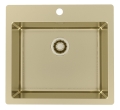 Monarch PURE 70 ZŁOTO QC zlewozmywak stalowy 565x525mm Odpływ Quick Close
