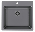 Monarch PURE 70 ANTRACYT QC zlewozmywak stalowy 565x525mm Odpływ Quick Close