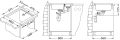 LINE MAXIM 50 SAT 615x500 3 1/2 zlew wpuszczany z syfonem pop up