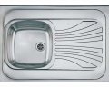 PRIMAL 10 L LEN SPECIAL 80x60 1K zlew nakładany z przelewem + odpływ zatyczkowy z syfonem