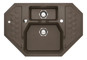 SENSUAL 60 kol. 03 chocolate (90x61) zlewl Granital+ narożny 1,5kom. z syfonem POP-UP