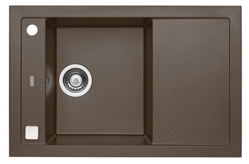 FORMIC 30 kol. 03 chocolate (76x50) zlew Granital+ 1kom. z syfonem POP-UP