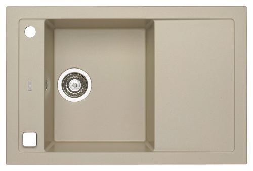 FORMIC 30 kol. 02 pebble (76x50) zlew Granital+ 1kom. z syfonem POP-UP