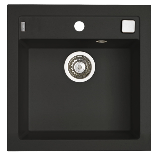 FORMIC 20 kol. deep black (52x51) zlew Granital z syfonem POP-UP