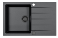 CADIT 20 BLACK EDITION kol. 91 CZARNY (790x500) zlew Granital 1 kom. z syfonem POP-UP 3 1/2" - SYFON BLACK