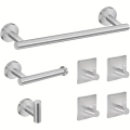 Zestaw wieszaków łazienkowych na ręczniki 7 elementów kol. inox