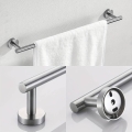 Zestaw wieszaków łazienkowych na ręczniki 7 elementów kol. inox