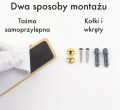 Wieszak listwa kuchenny/łazienkowy 4-punktowy haczyki kol. złoty