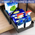 Organizer kuchenny 2- poziomowy, wysuwany, pod zlewozmywak kol. czarny