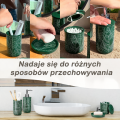 Zestaw łazienkowy ceramiczny 4 elementy zielony dozownik mydelniczka