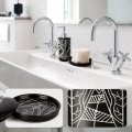 Zestaw łazienkowy ceramiczny 4 el czarny dozownik mydelniczka