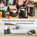Zestaw łazienkowy ceramiczny 4 el czarny dozownik mydelniczka