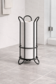 Stojak na papier toaletowy wolnostojący  czarny metalowy loft podłogowy