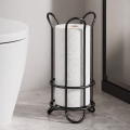 Stojak na papier toaletowy wolnostojący  czarny metalowy loft podłogowy