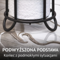 Stojak na papier toaletowy wolnostojący  czarny metalowy loft podłogowy