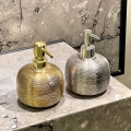 Dozownik do mydła w płynie ELEGANT srebrny ceramiczny dekoracyjny łazienka