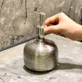 Dozownik do mydła w płynie ELEGANT srebrny ceramiczny dekoracyjny łazienka