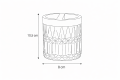 Kubek na szczoteczki łazienkowy AURA szklany niebieski złoty organizer
