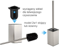 Szczotka WC złota aluminium stojąca lub ścienna ,wymienna