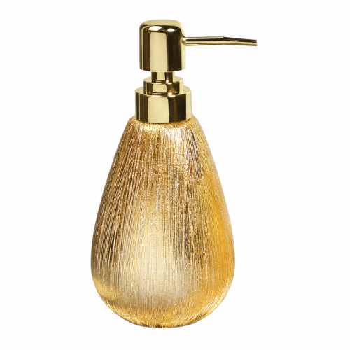 Złoty ceramiczny dozownik na mydło płyn ELEGANT 350 ML glamour stojący