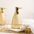 Złoty ceramiczny dozownik na mydło płyn ELEGANT 350 ML glamour stojący
