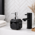Dozownik do mydła płynu czarny 300 ml ceramiczny elegancki łazienka